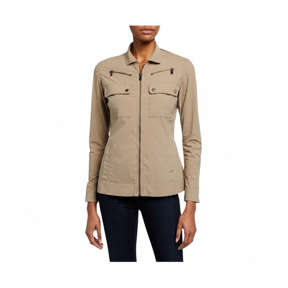 NWT Anatomie Madeline Cargo Jacket Womens XS Khaki Lightweight Pockets $338